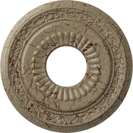 Ekena Millwork Lauren Medallion (Canopies up to 6 1/4"), 20 5/8"OD x 6 1/4"ID x 1 3/8"P, Gobi Desert Crackle CM20LNGDC